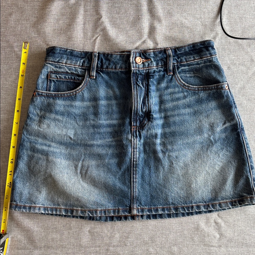 Zara Blue Denim Mini Skirt